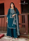 Maharani By Wooglee Heavy Rayon Printed Kurti With Sharara Dupatta